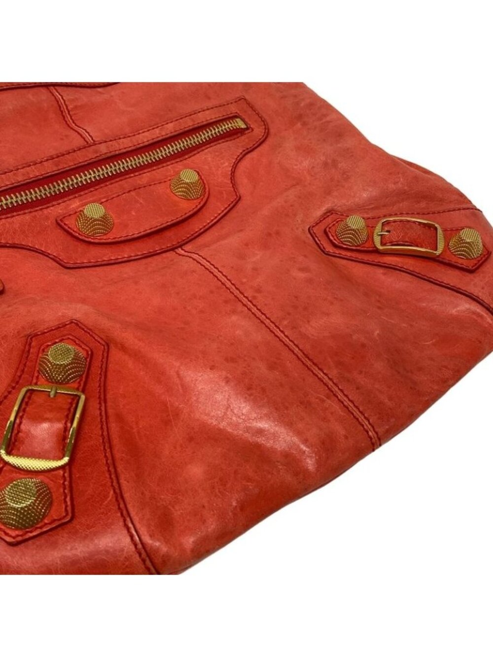 Balenciaga Shoulder Bag Editor's the Giant Slim Red Leather - Picture 13 of 15